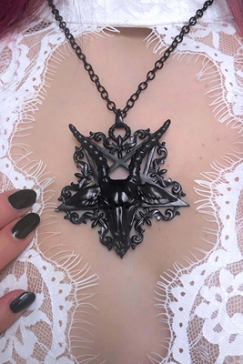 哥特killstar哥特五芒星黑项链