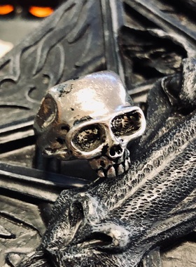 骷髅颅骨哥特朋克摇滚指环戒指