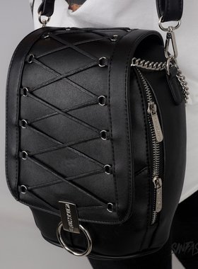 潮牌KILLSTAR Elva哥特摇滚朋克街头绑带手提包挎包