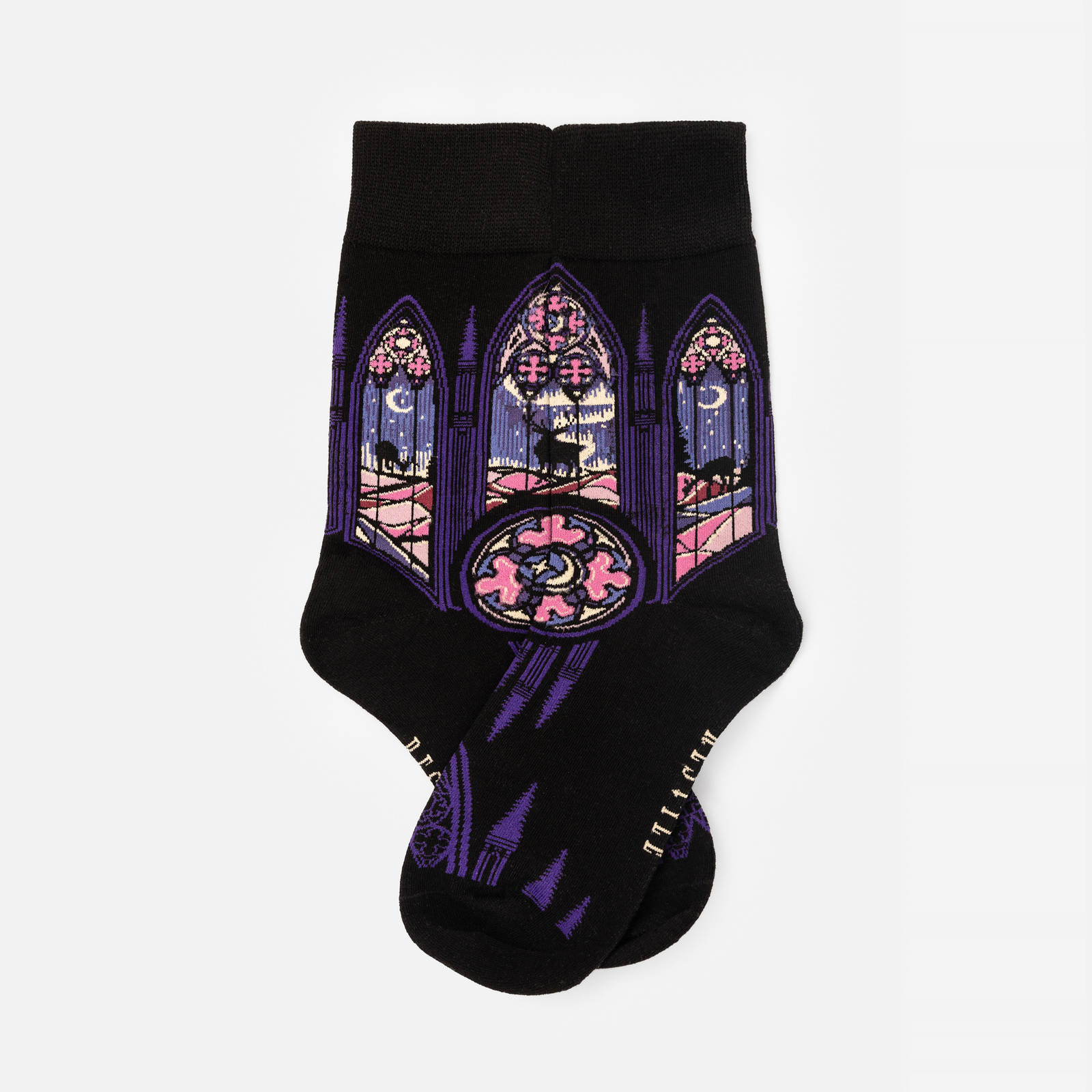 RESTYLE暗黑哥特亚文化彩窗短袜