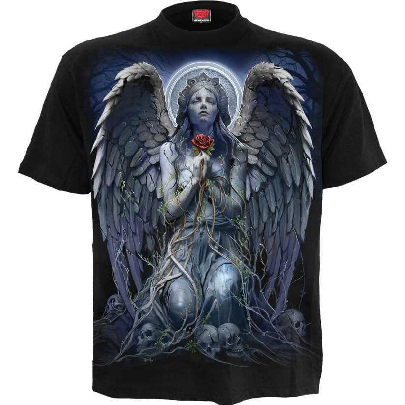 英国SPIRAL摇滚金属哥特GRIEVING ANGEL流血的大天使暗黑短袖T恤