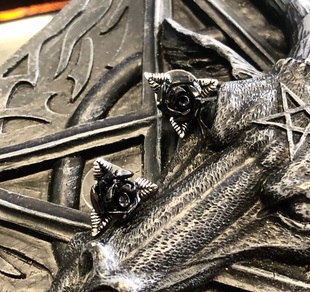 Alchemy Gothic E447 Ring O' Roses玫瑰环哥特暗黑摇滚复古耳钉