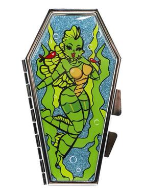 现货KREEPSVILLE 666暗黑哥特怪诞Creature Girl吸血鬼棺材随身镜