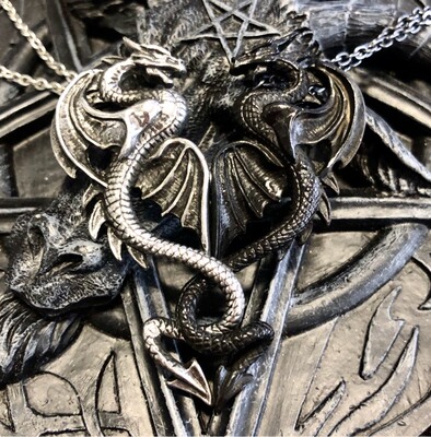 龙之恋哥特复古阴阳项链