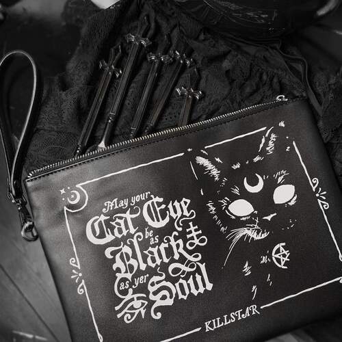 KILLSTAR暗黑哥特黑猫手拿包