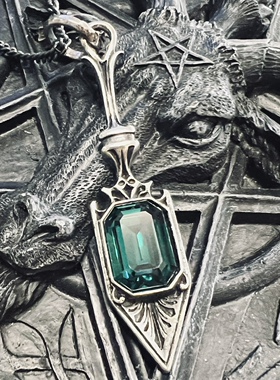 Alchemy Gothic P607 SUCRE VERT ABSINTHE SPOON哥特苦艾勺项链