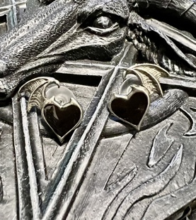 Alchemy Gothic E444 Blacksoul studs黑灵哥特摇滚朋克耳钉复古