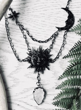 东欧星辰哥特占星朋克项链
