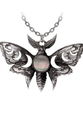 Alchemy LUNAR MOTH P974 新月 暗黑复古哥特风月球飞蛾吊坠项链