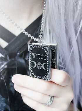 复古宫廷挂件书形项链