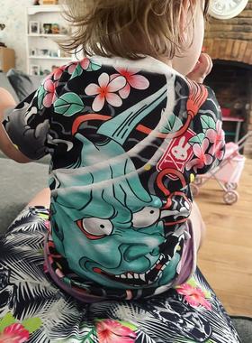 Six Bunnies摇滚哥特朋克纹身HANNYA般若日本浮世绘亚文化儿童T恤