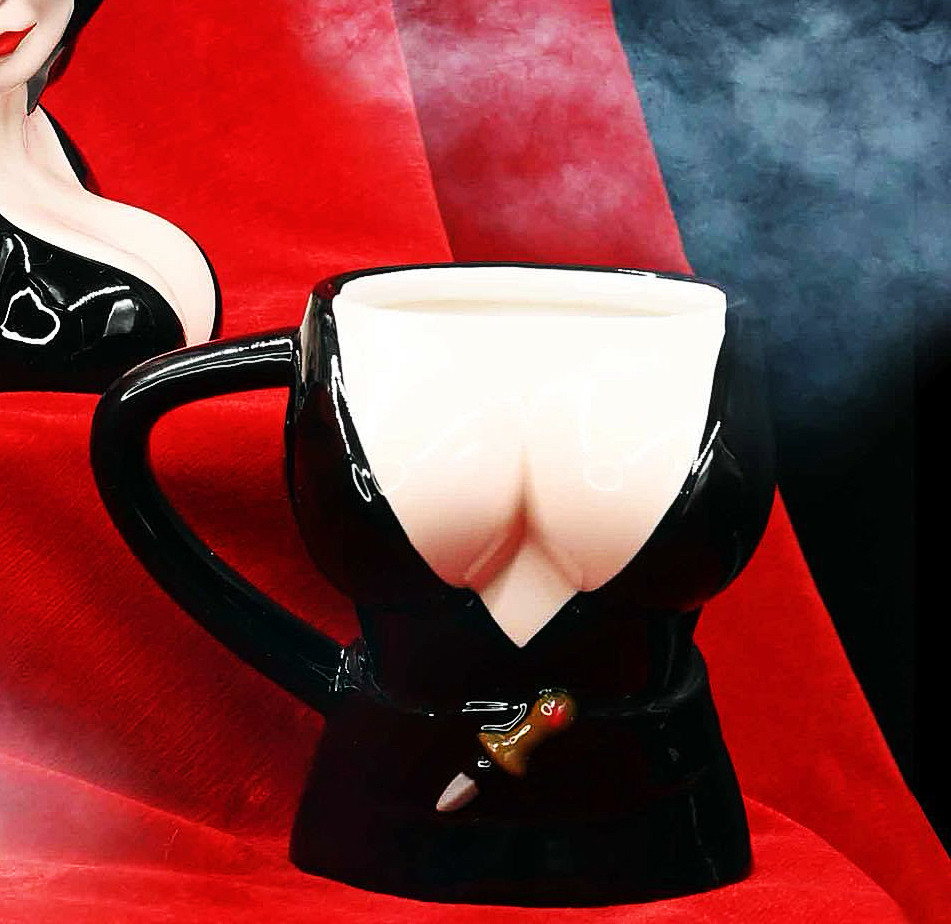 暗黑哥特怪诞黑暗女王立体咖啡杯