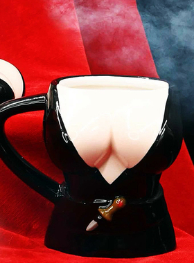 现货KREEPSVILLE 666暗黑哥特怪诞ELVIRA BODY黑暗女王立体咖啡杯