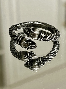 英国Alchemy Gothic R242 BATTLE战争骷髅摇滚朋克复古指环戒指