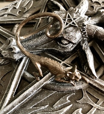 黑猫万圣节哥特绕耳挂cat耳环