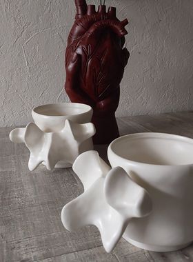 KILLSTAR暗黑哥特OSSUARY STACKABLE人骨教堂脊椎骨情侣1对咖啡杯