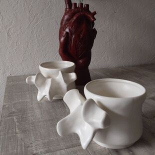 KILLSTAR暗黑哥特OSSUARY STACKABLE人骨教堂脊椎骨情侣1对咖啡杯