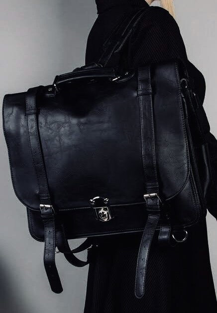 东欧restyle暗黑哥特classic messenger复古锁扣单肩双肩邮差包