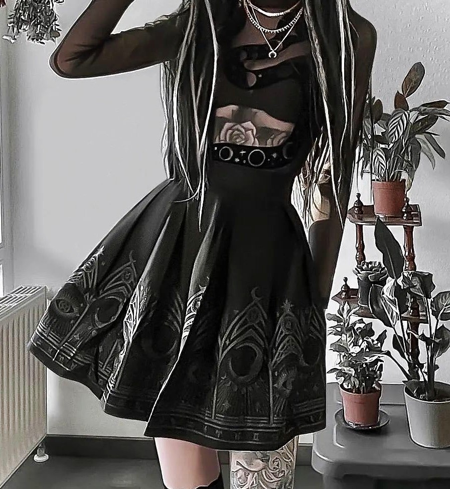 restyle中世纪复古短裙暗黑哥特