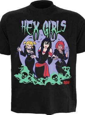 英国SPIRAL摇滚金属哥特SCOOBY DOO史酷比动漫周边全棉短袖T恤