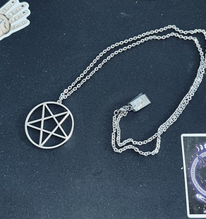 暗黑哥特亚文化KILLSTAR Lavey五芒星朋克摇滚长项链毛衣链