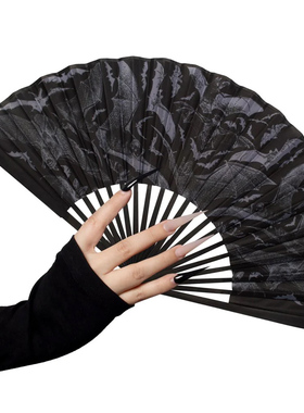 现货KREEPSVILLE 666暗黑哥特怪诞Realistic Bats暗夜蝙蝠折扇