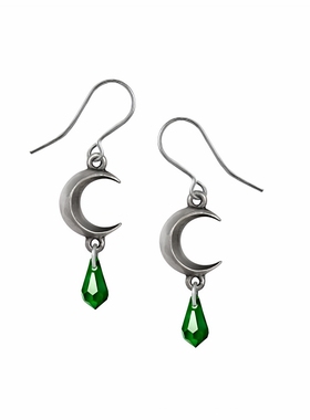 Alchemy Gothic E477G TEARS OF THE MOON - GREEN绿水晶吊坠耳环