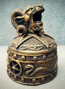 NS Incense Cone Holder Baphomet暗黑哥特亚文化巴风特树脂香炉