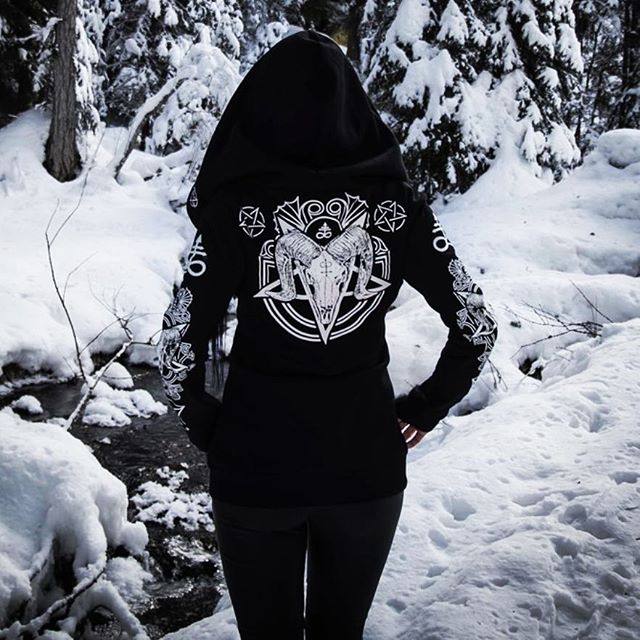 暗黑哥特巴风特五芒星卫衣