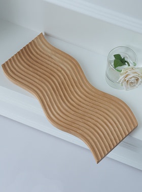 海岛风无火香薰托盘榉木实木装饰摆件ins