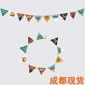 户外露营帐篷旗野营营地天幕三角旗氛围装 饰旗帜野餐LOGO小摆摊件