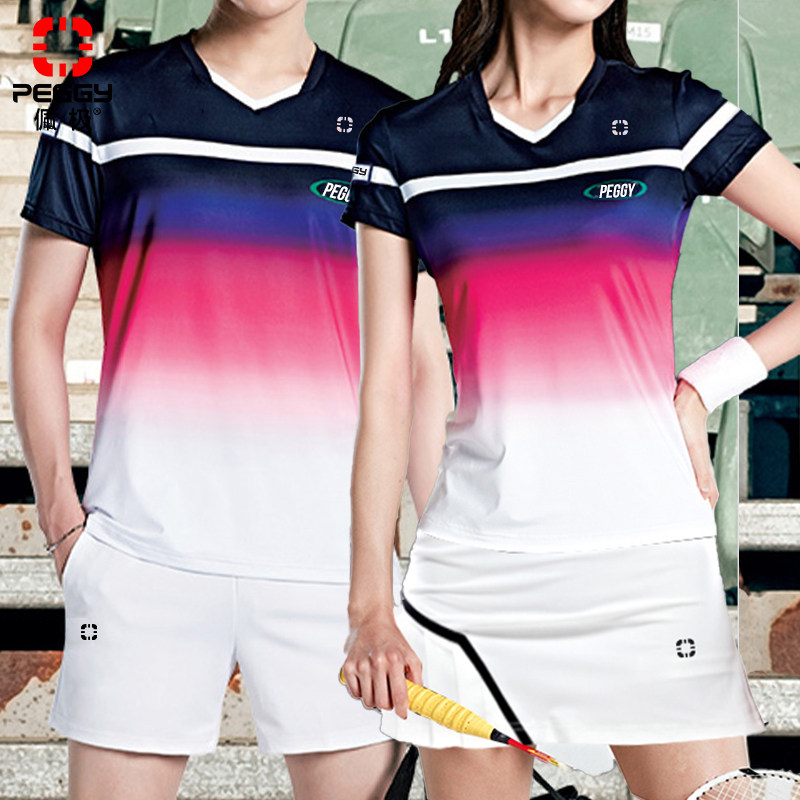 佩极羽毛球服2023新款男女款韩国进口短袖速干运动短裤T恤套装