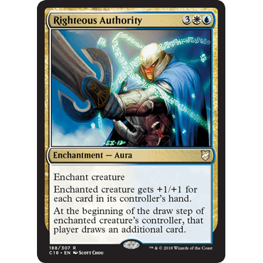 C18 188 公义权威 Righteous Authority 万智牌 闪 R