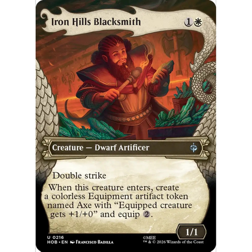 HOB 216 铁丘陵铁匠 Iron Hills Blacksmith 万智牌 闪 U 异画