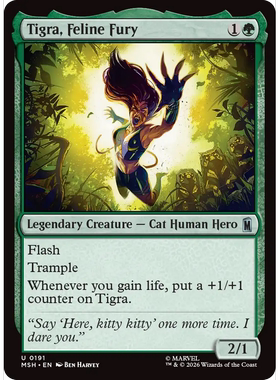 MSH 191 蛮猫怒火虎女 Tigra, Feline Fury 万智牌 闪 U