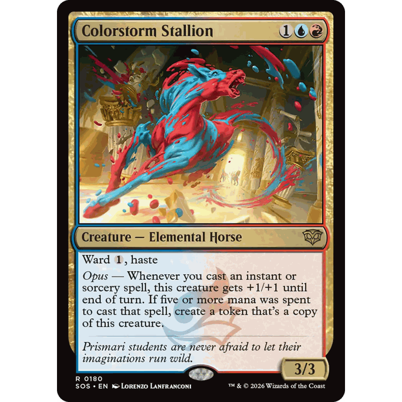 SOS 180 彩暴雄驹 Colorstorm Stallion 万智牌 闪 R