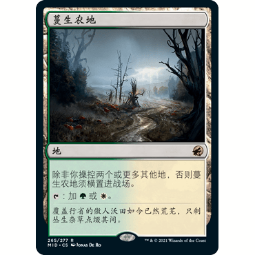 MID 265 蔓生农地 Overgrown Farmland 万智牌 闪 R
