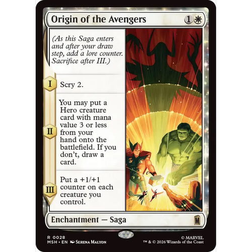 MSH 28 复仇者起源 Origin of the Avengers 万智牌 闪 R