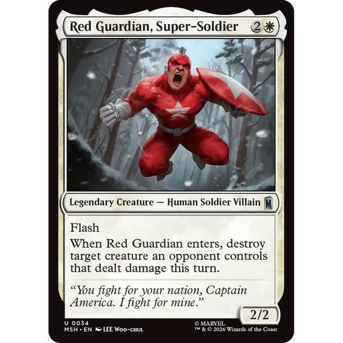 MSH 34 超级战士红色守卫Red Guardian,Super-Soldier万智牌 闪 U