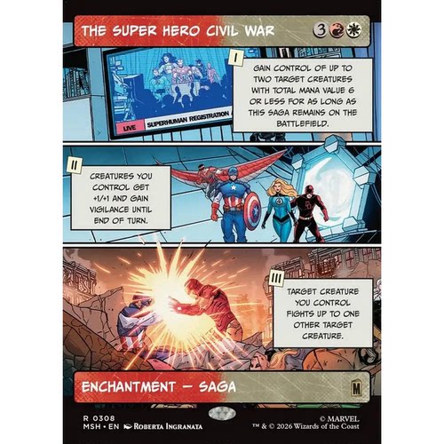 MSH 308超级英雄内战The Super Hero Civil War 万智牌 闪 漫画 R