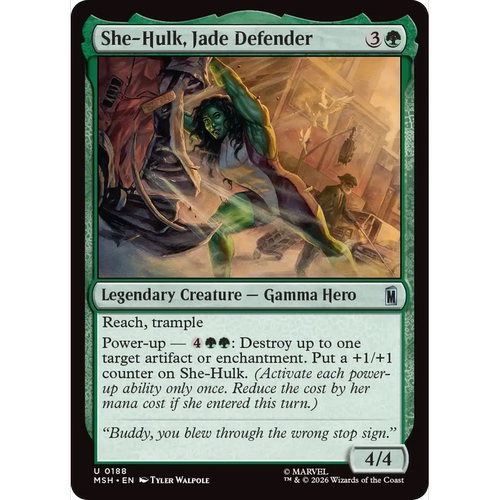 MSH 188 碧玉卫护女浩克 She-Hulk, Jade Defender 万智牌 闪 U