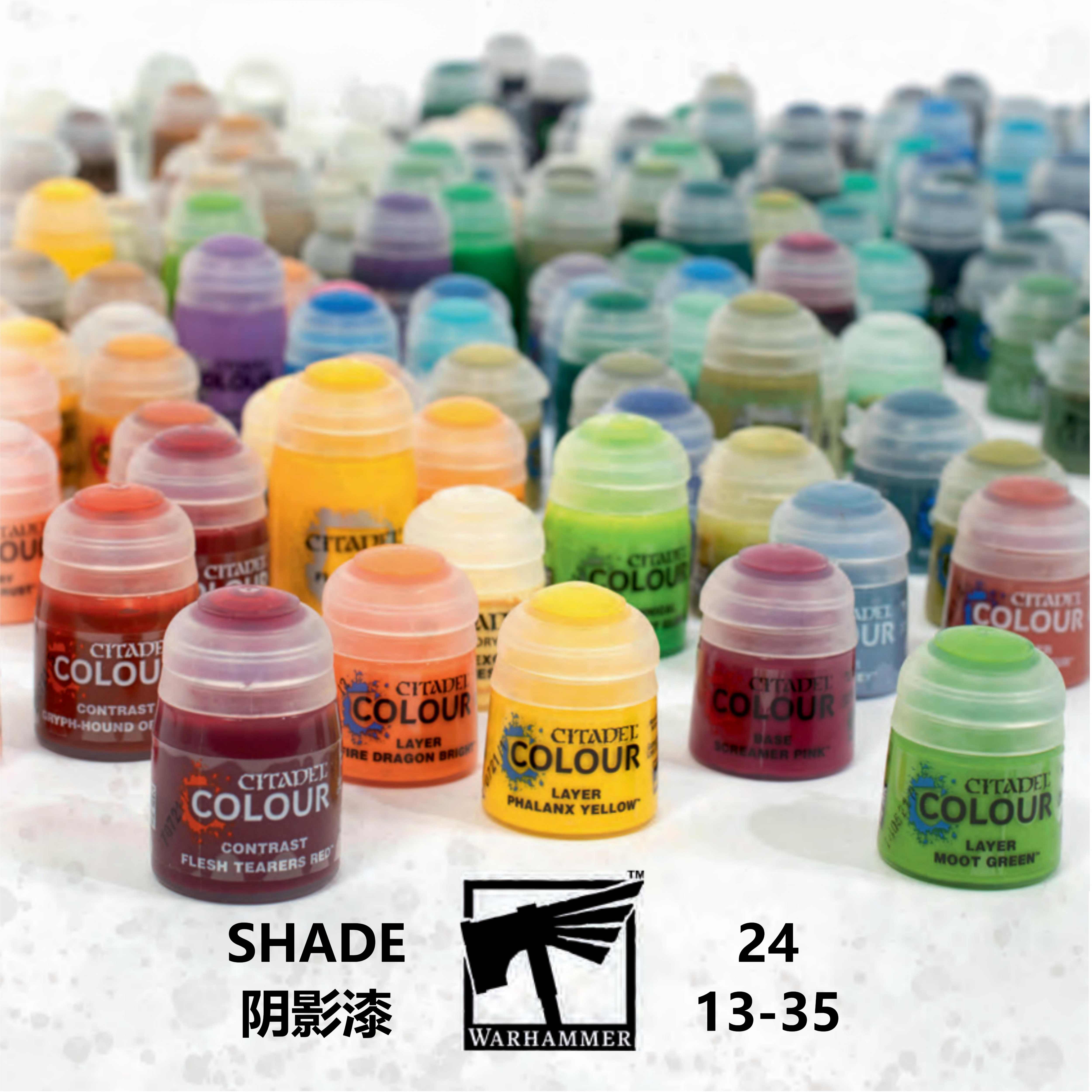 战锤颜料 GW漆 SHADE 阴影漆系列 24 13-35 citadel 水性漆 - 实物图