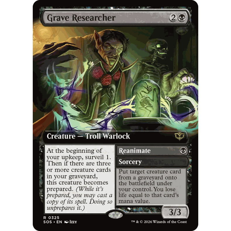 SOS 325 坟墓研究员  Grave Researcher 万智牌 闪 R 扩画