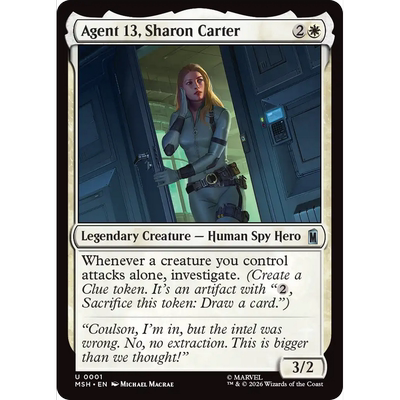 MSH 1 13号特工莎伦·卡特 Agent 13, Sharon Carter 万智牌 闪 U