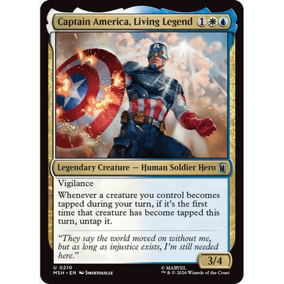 MSH 210 万智牌 鲜活传奇美国队长Captain America 闪 U