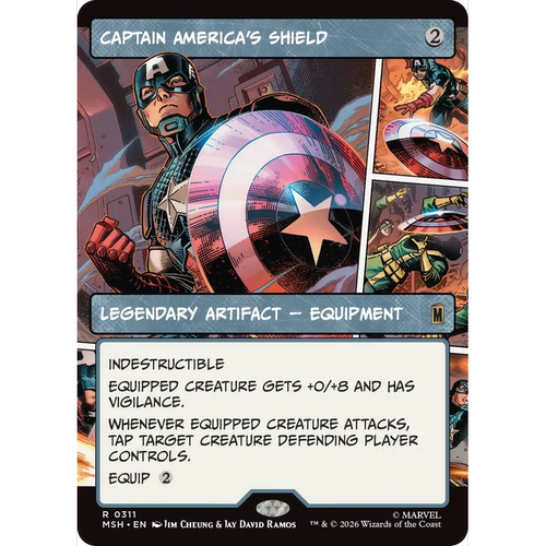 MSH 311美国队长之盾Captain America's Shield 万智牌 闪 漫画 R