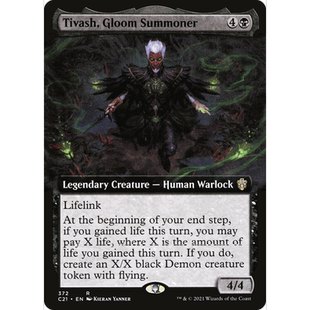 C21 372 幽光召唤师提瓦什 Tivash, Gloom Summ 万智牌 闪 R 扩画