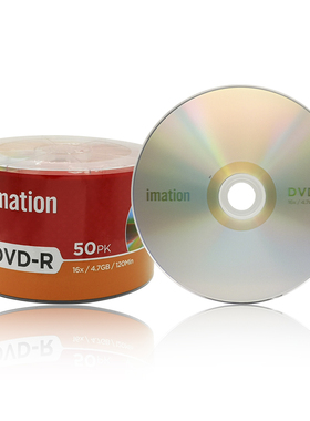 怡敏信Imation台产DVD-R DVD+R空白光盘50片装4.7g刻录盘刻录碟片