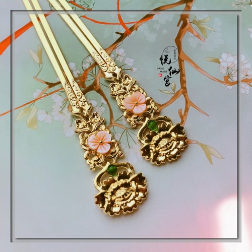 古风汉服配饰供养人发簪