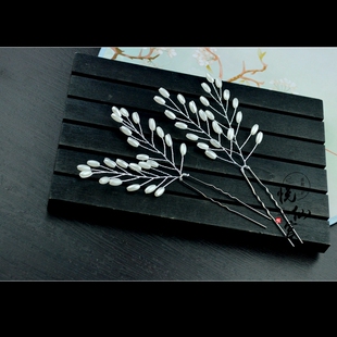 【悦仙宫】小钗仿珍珠发簪子汉服清辉阁同款配饰百搭配日常小麦穗